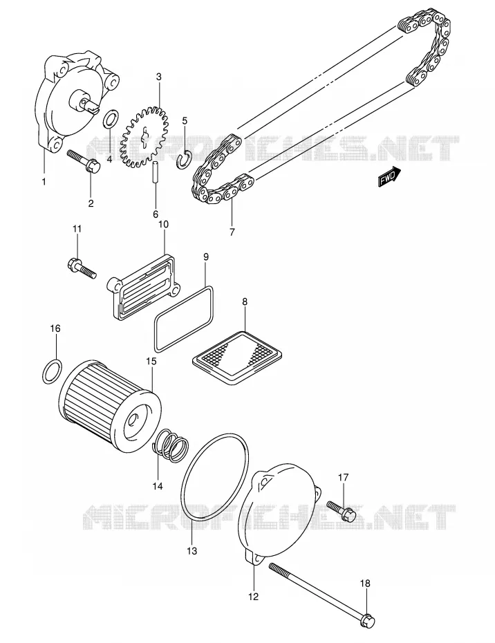 OIL PUMP Suzuki SCOOTER 400 BURGMAN 2003  AN400K3(E2)