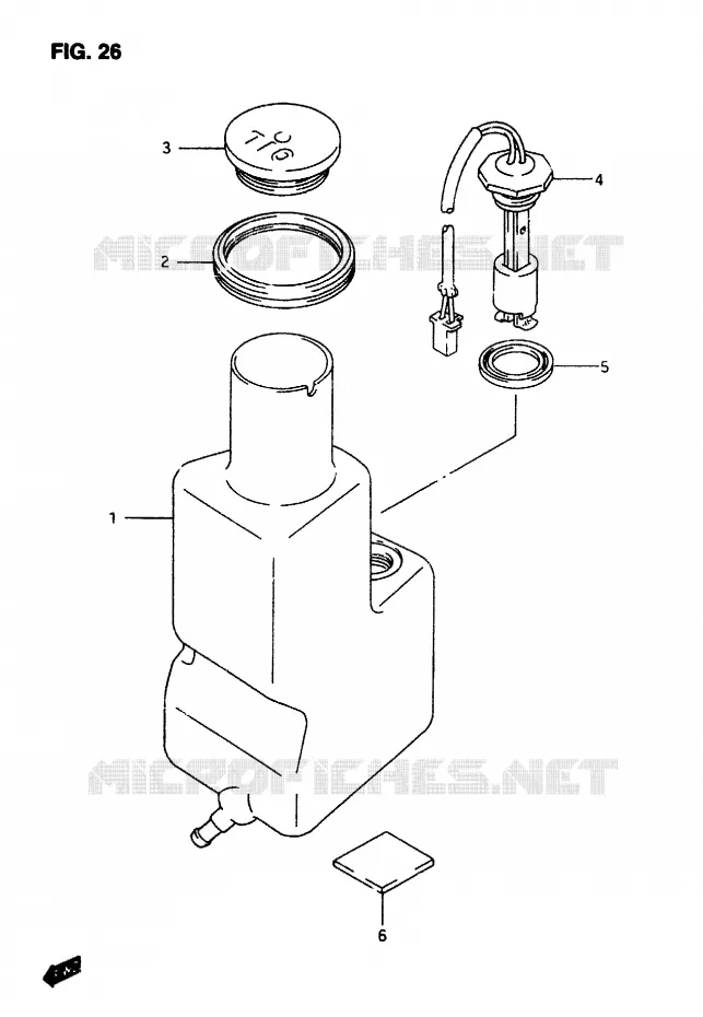 OIL TANK Suzuki SCOOTER 50 AP 2007  AP50R7(T/7/V)