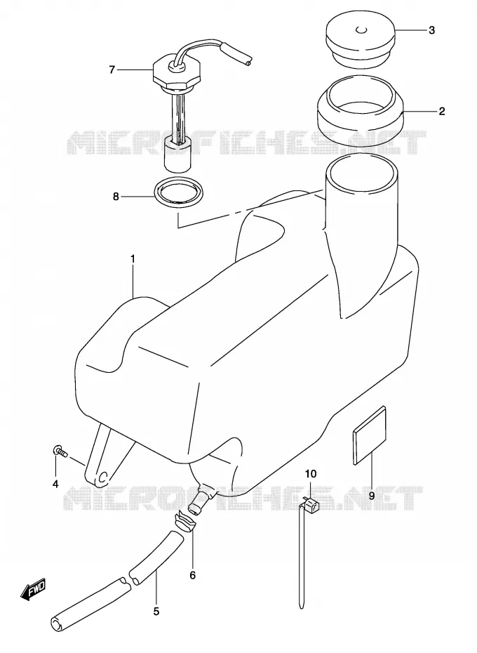 OIL TANK Suzuki SCOOTER 50 KATANA 2003  AY50WK3(P19)