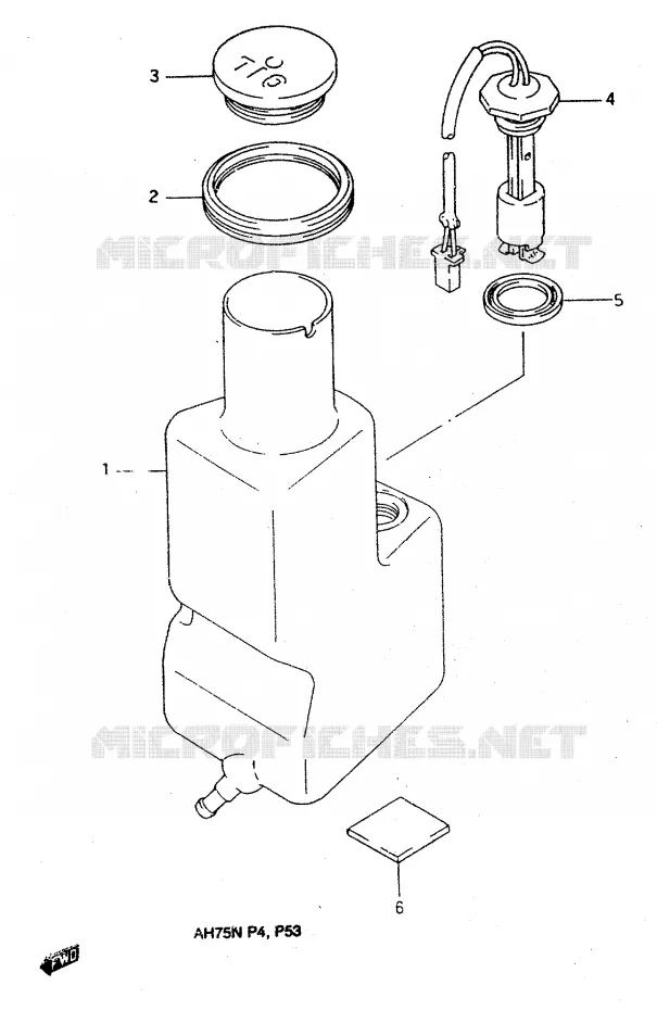OIL TANK Suzuki SCOOTER 75 ADDRESS 1992  AH75N