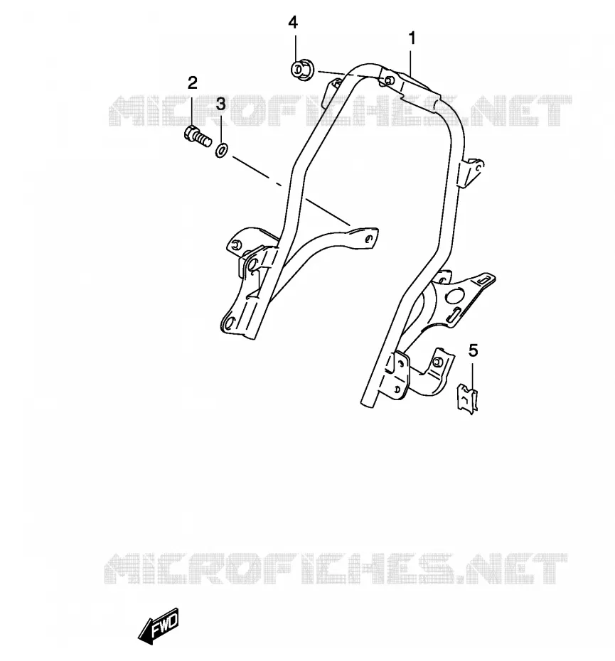 RADIATOR BRACE (MODEL AY50) Suzuki SCOOTER 50 KATANA 2003  AY50SK3(P19)