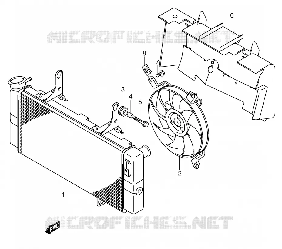 RADIATOR Suzuki MOTO 1000 V-STROM 2004  DL1000K4(E2)