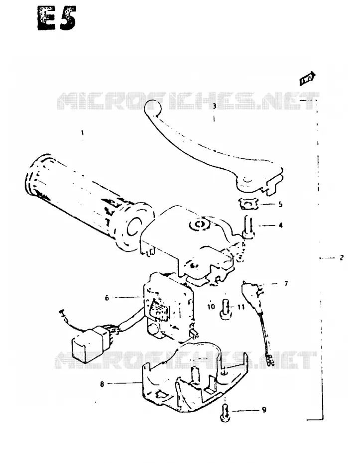 REAR BRAKE LEVER - SWITCH (MODEL Z) Suzuki SCOOTER 80 CS 1982  CS50Z(Z/D)