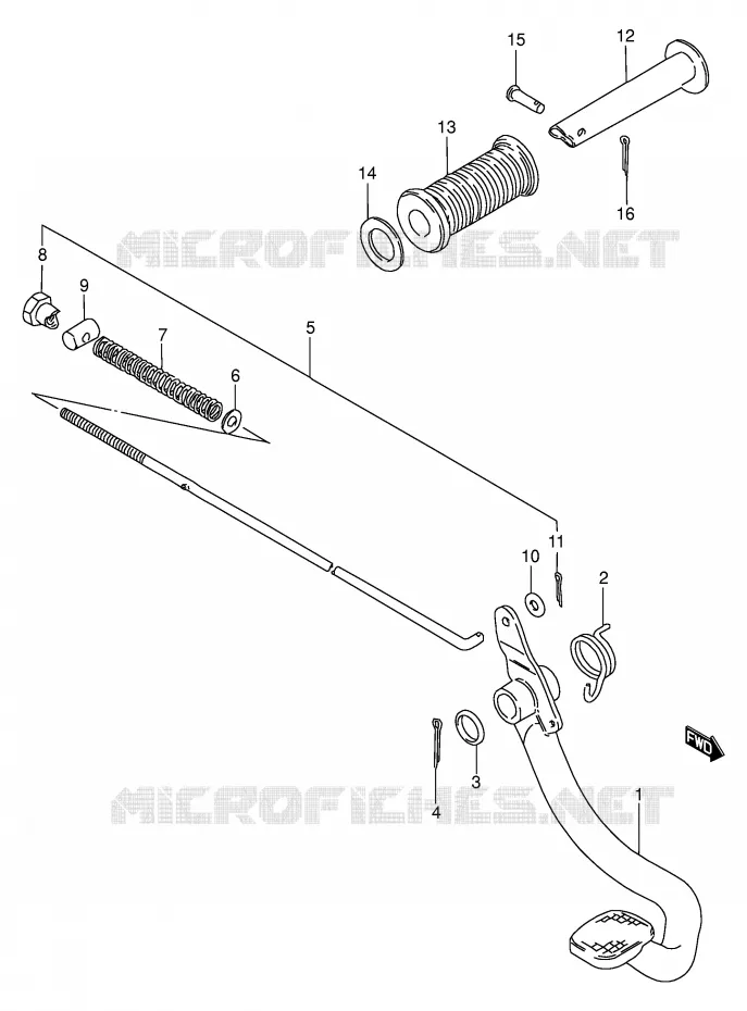 REAR BRAKE Suzuki MOTO 100 AP 1997  AX100V(E94)