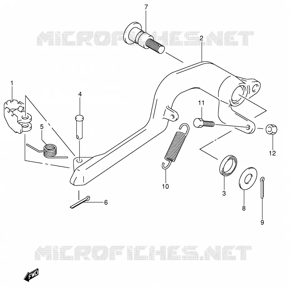 REAR BRAKE Suzuki MOTO 400 DR-Z 2002  DR-Z400SK2(E2)