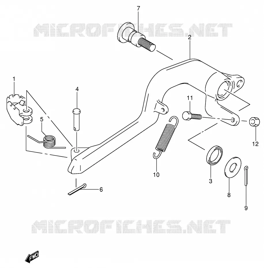 REAR BRAKE Suzuki MOTO 400 DR-Z 2002  DR-Z400SK2(E3/E28)