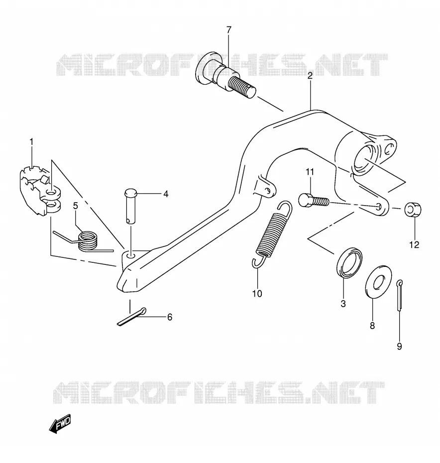 REAR BRAKE Suzuki MOTO 400 DR-Z 2007  DR-Z400SK7(E3/E28)