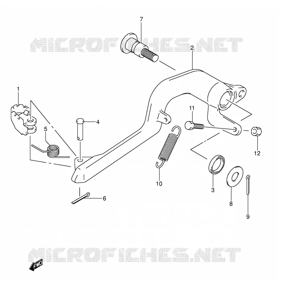 REAR BRAKE Suzuki MOTO 400 DR-Z 2009  DR-Z400SK9(E2)