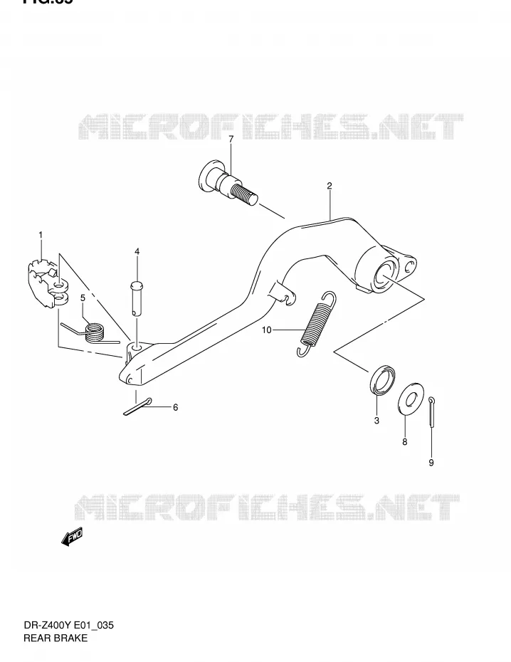 REAR BRAKE (WITH OUT E24) Suzuki MOTO 400 DR-Z 2000  DR-Z400EY(E1)