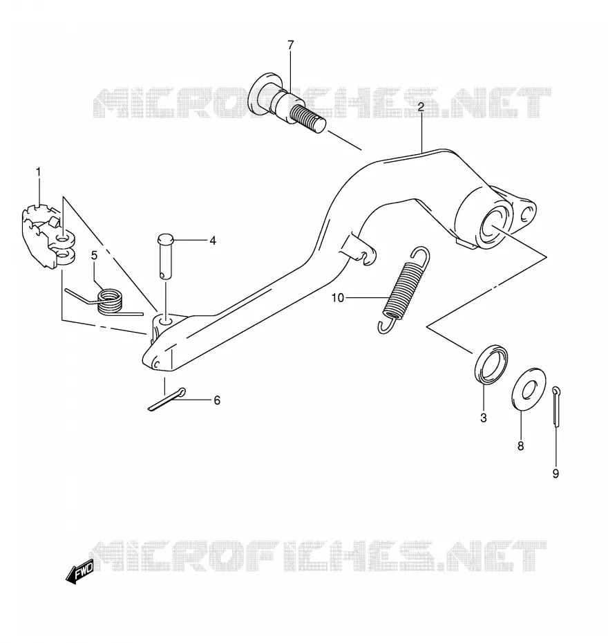 REAR BRAKE (WITH OUT E24) Suzuki MOTO 400 DR-Z 2007  DR-Z400EK7(E1)
