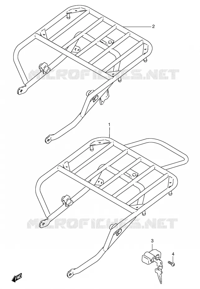 REAR CARRIER Suzuki MOTO 200 DF 1996  DF200ET(E24)