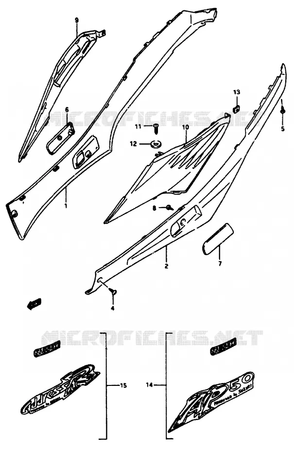 REAR FAIRING Suzuki SCOOTER 50 AP 1995  AP50S(R/S/T)