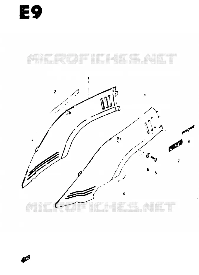 REAR FENDER COVER (CS50D, CS50DD) Suzuki SCOOTER 50 CS 1983  CS50D(Z/D)