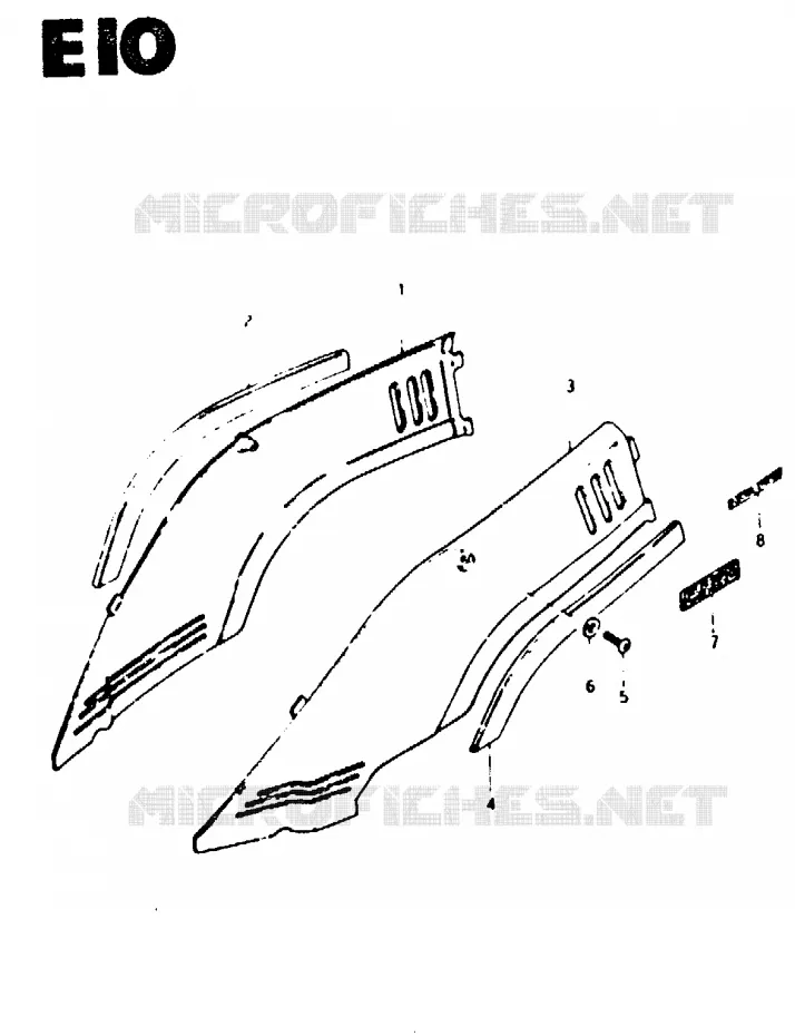REAR FENDER COVER (CS50GD) Suzuki SCOOTER 50 CS 1983  CS50GD(Z/D)