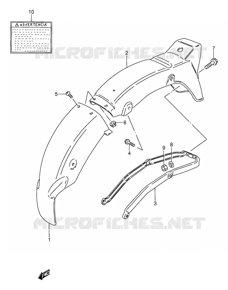 REAR FENDER Suzuki MOTO 100 AP 1997  AX100V(E94)