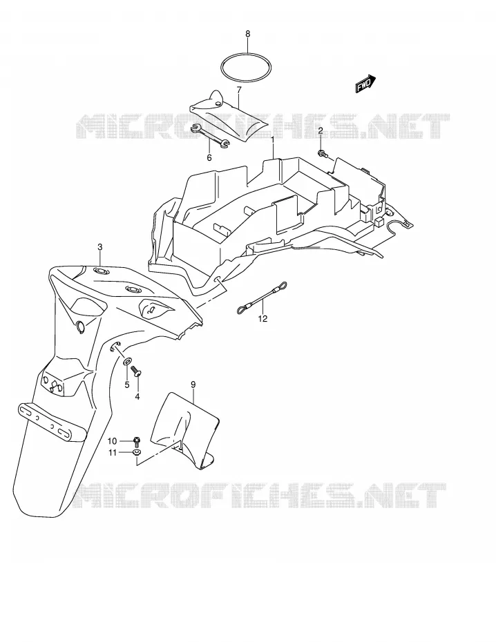 REAR FENDER Suzuki MOTO 650 V-STROM 2006  DL650U3K6(E2)