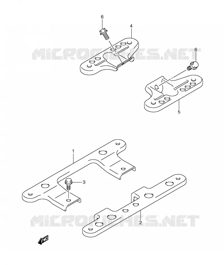 REAR FOOTRESTS Suzuki SCOOTER 650 BURGMAN 2003  AN650K3(E2)