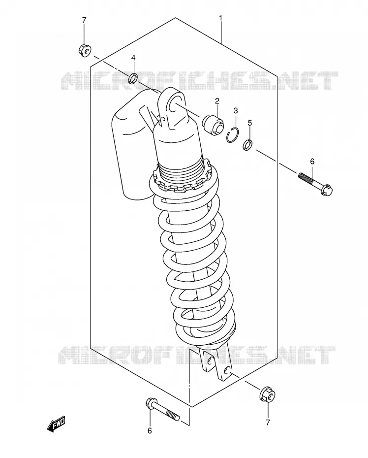 REAR SHOCK ABSORBER (E24) Suzuki MOTO 400 DR-Z 2007  DR-Z400EK7(E1)