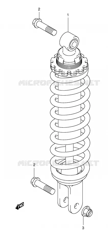REAR SHOCK ABSORBER Suzuki MOTO 125 DR-Z 2004  DR-Z125LK4(E3/E28)