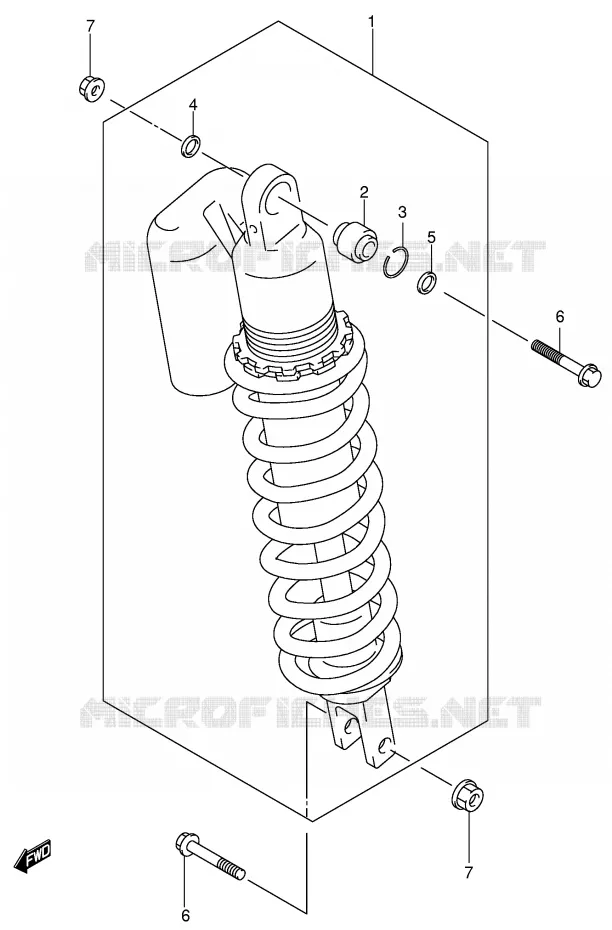 REAR SHOCK ABSORBER Suzuki MOTO 400 DR-Z 2002  DR-Z400SK2(E2)