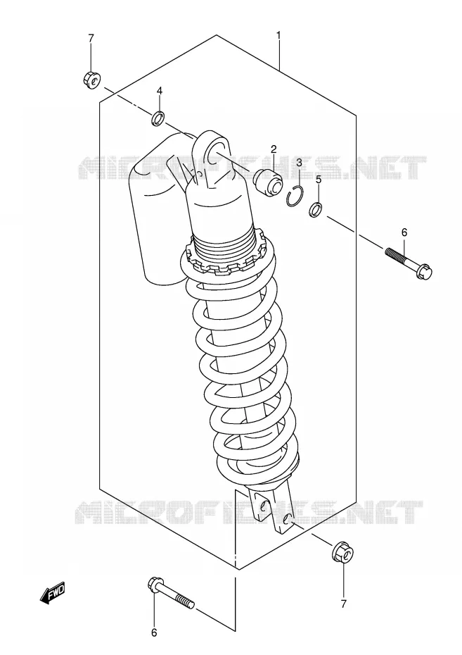 REAR SHOCK ABSORBER Suzuki MOTO 400 DR-Z 2006  DR-Z400SK6(E2)