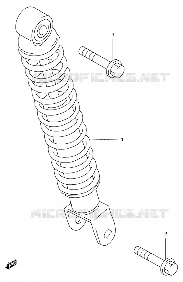 REAR SHOCK ABSORBER Suzuki SCOOTER 100 ADDRESS 2000  AG100Y(E71)