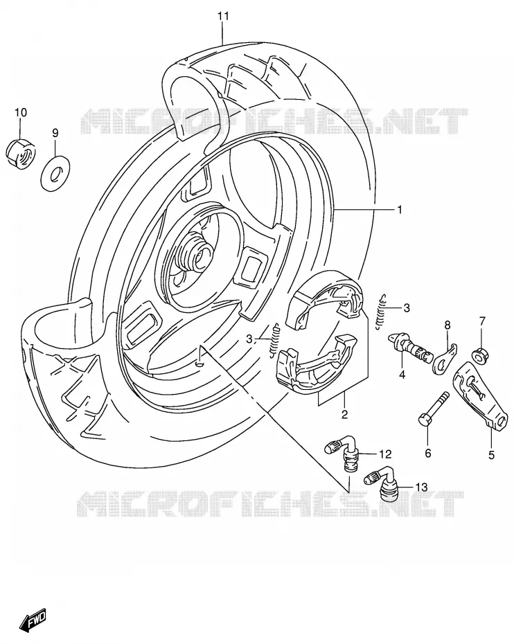 REAR WHEEL Suzuki SCOOTER 100 ADDRESS 1996  AG100T(E71)