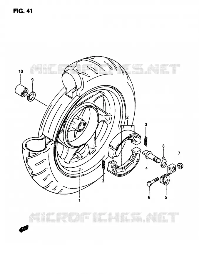REAR WHEEL Suzuki SCOOTER 50 AP 2007  AP507(T/7/V)