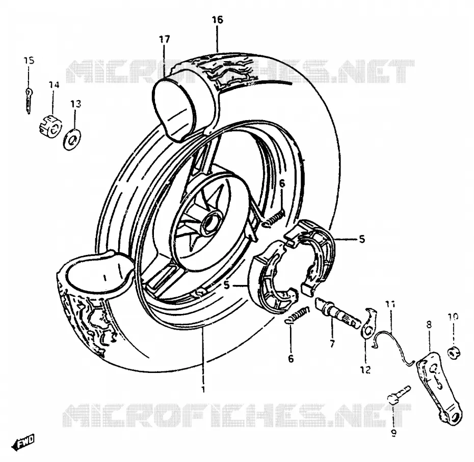 REAR WHEEL Suzuki SCOOTER 50 CP 1991  CP50CHFM