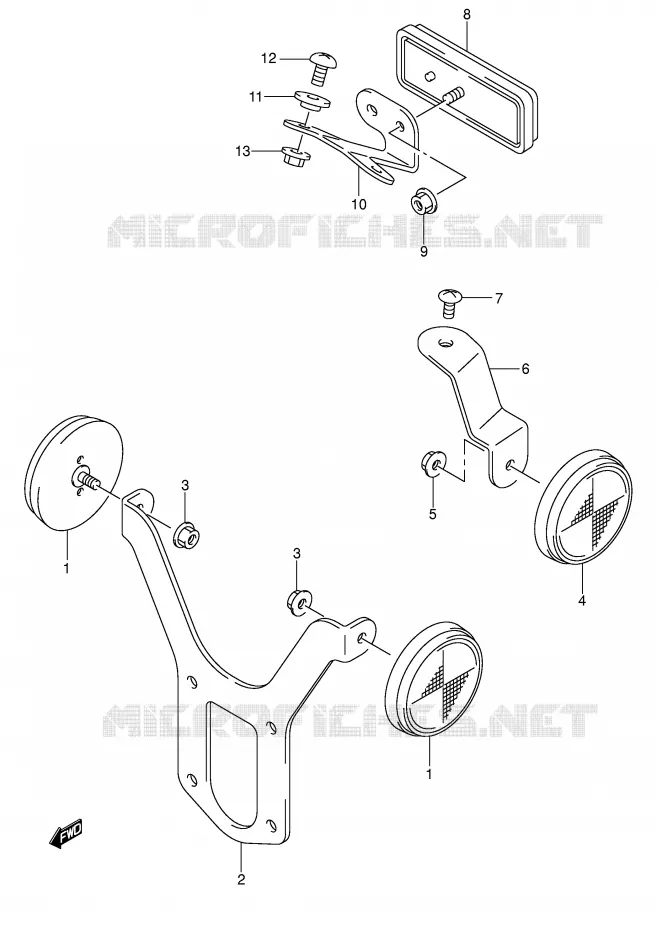 REFLECTOR (E28) Suzuki MOTO 400 DR-Z 2006  DR-Z400EK6(E3/E28)
