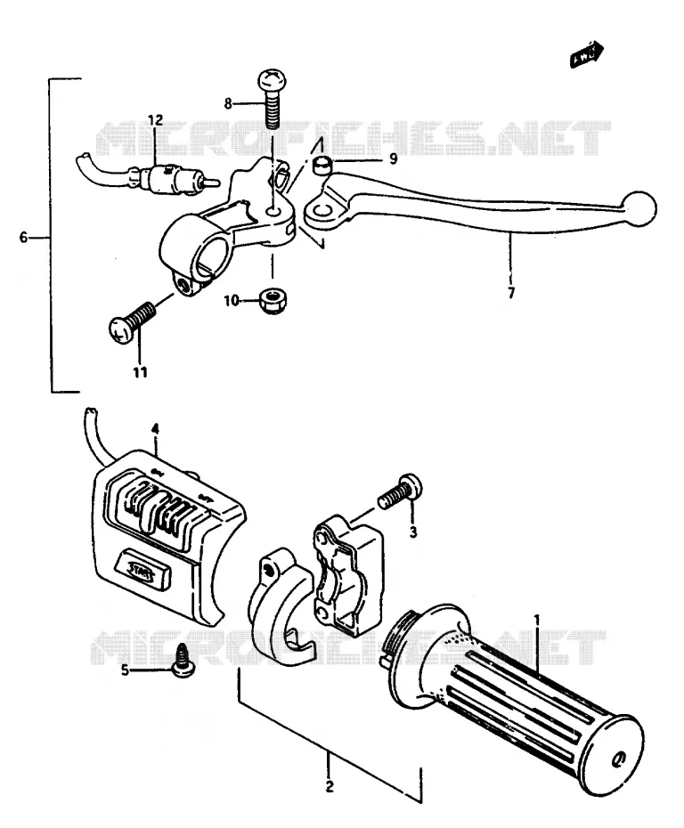 RIGHT HANDLE SWITCHFOR P02,P04,P16,P18,P39,P41 Suzuki SCOOTER 50 CP 1991  CP50CHFM