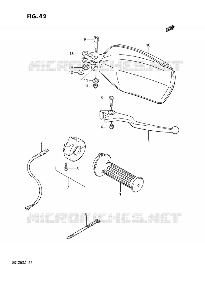 RIGHT SWITCH - HANDGRIP Suzuki MOTO 125 DR 1985  DR125SF(E2)