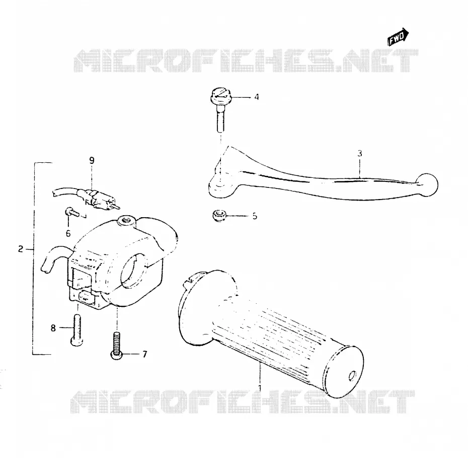 RIGHT SWITCH - HANDGRIP Suzuki SCOOTER 50 CL 1983  CL50D(D)