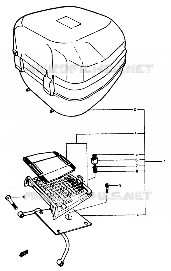 SADDLE BOX (OPTIONAL) Suzuki SCOOTER 50 AP 1995  AP50S(R/S/T)