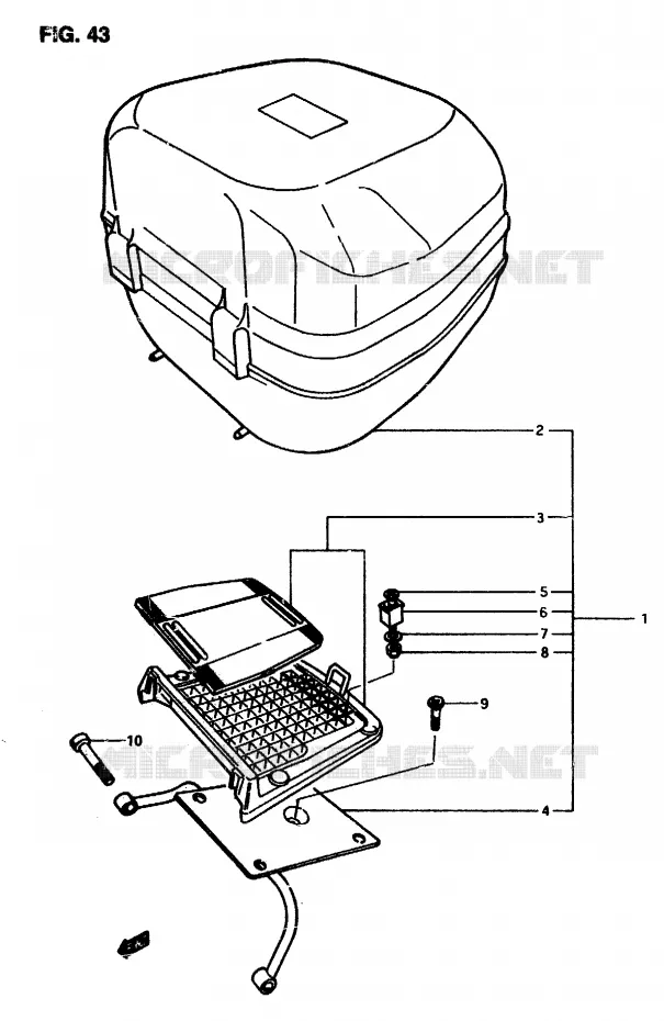 SADDLE BOX (OPTIONAL) Suzuki SCOOTER 50 AP 1996  AP50RFT(T/7/V)