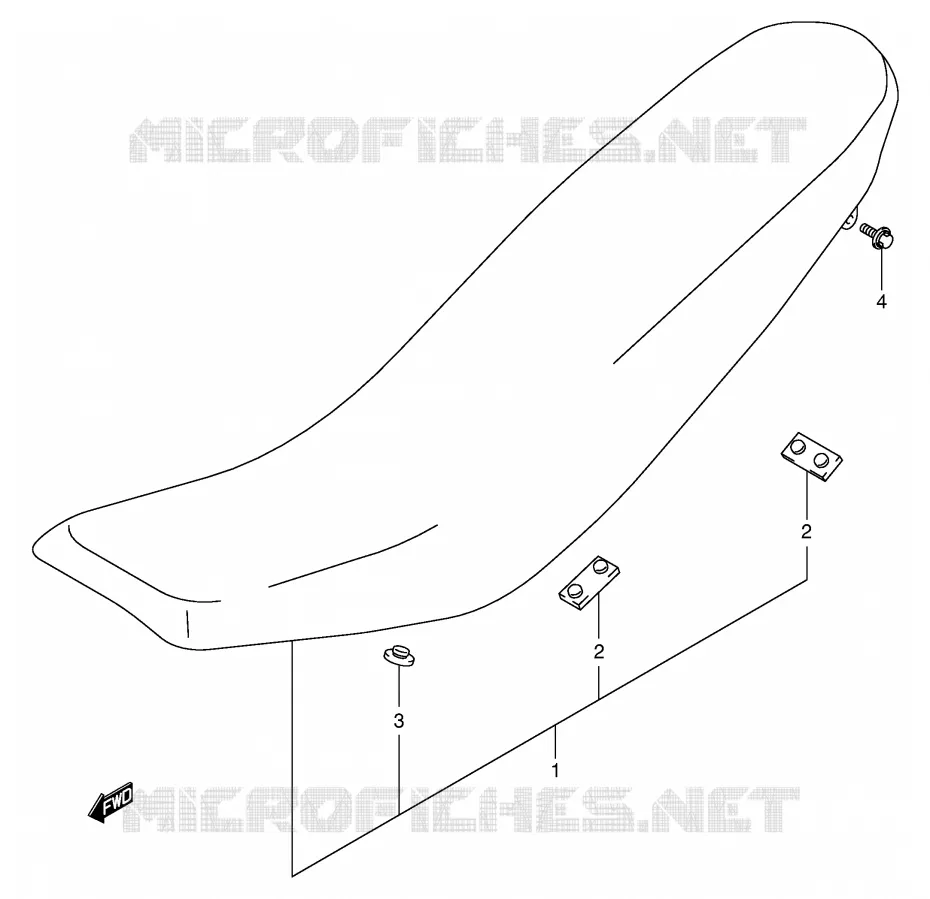 SEAT (MODEL K2/K3/K4) Suzuki MOTO 400 DR-Z 2001  DR-Z400K1(E1)