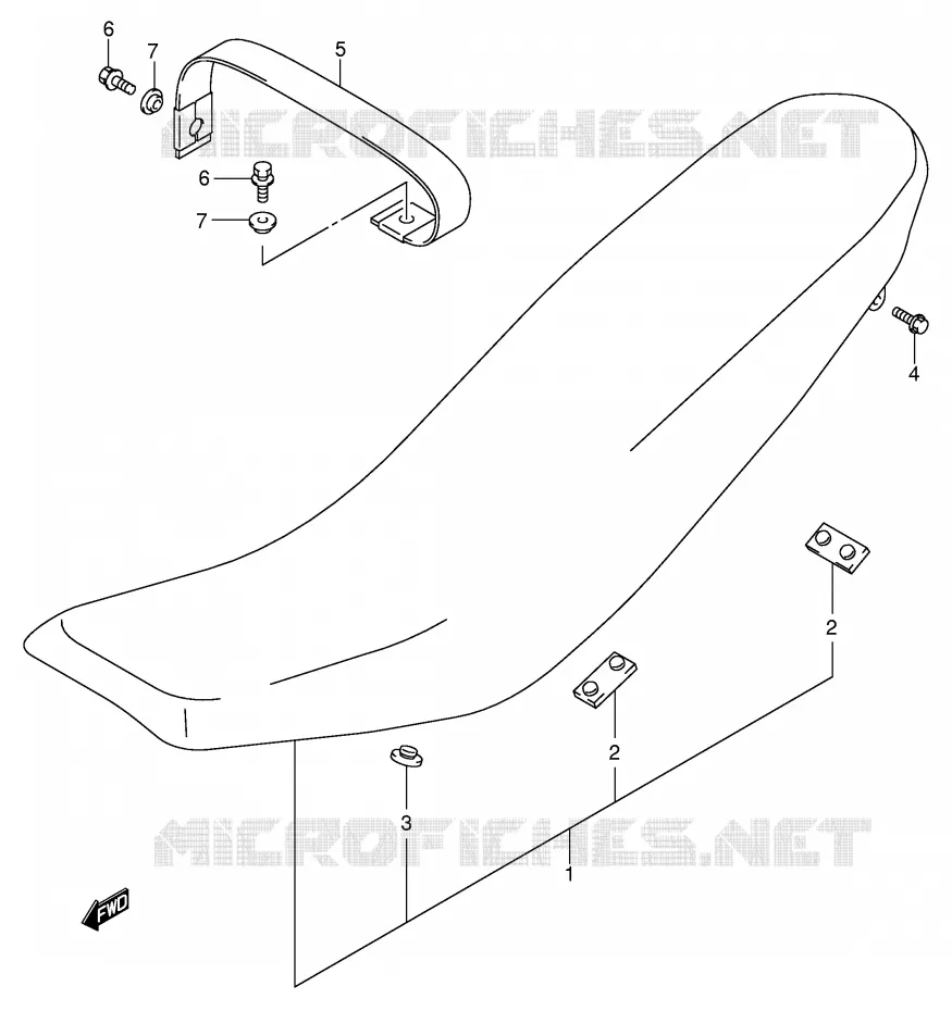 SEAT (MODEL K2/K3/K4) Suzuki MOTO 400 DR-Z 2003  DR-Z400SK3(E3/E28)
