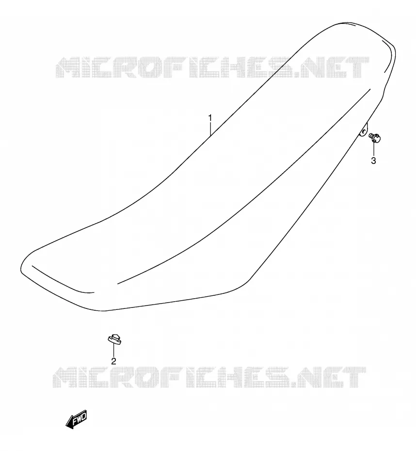 SEAT (MODEL K3/K4) Suzuki MOTO 125 DR-Z 2007  DR-Z125LK7(E3/E28)