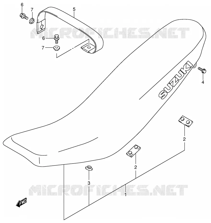 SEAT (MODEL Y/K1) Suzuki MOTO 400 DR-Z 2002  DR-Z400SK2(E2)