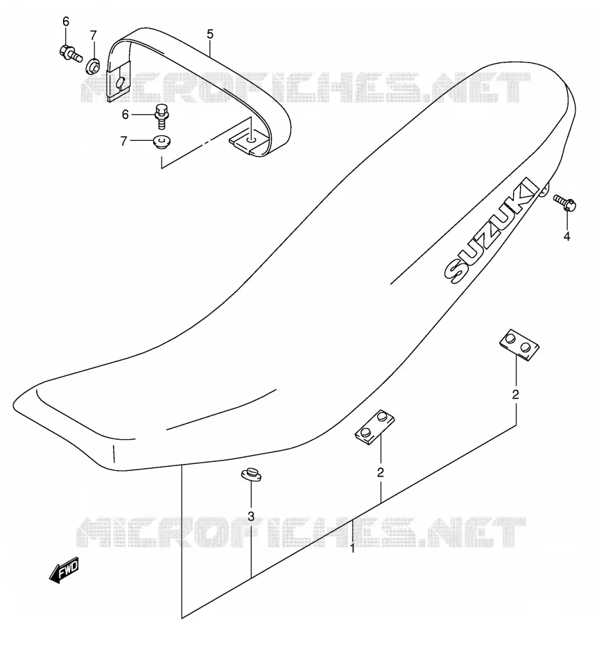 SEAT (MODEL Y/K1) Suzuki MOTO 400 DR-Z 2004  DR-Z400SK4(E3/E28)