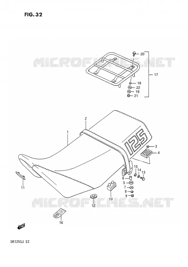 SEAT Suzuki MOTO 125 DR 1988  DR125SJ(E2)