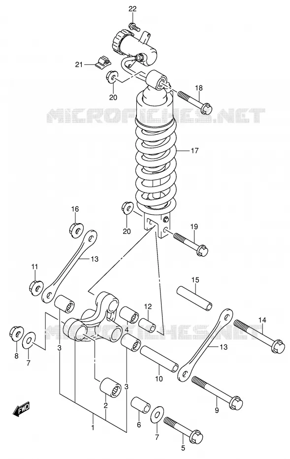 SHOCK ABSORBER LINKAGE Suzuki MOTO 1000 V-STROM 2006  DL1000K6(E2)