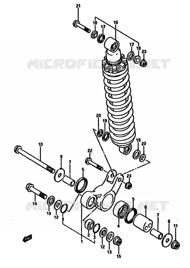 SHOCK ABSORBER LINKAGE Suzuki MOTO 125 DR 1988  DR125SJ(F/H/J)