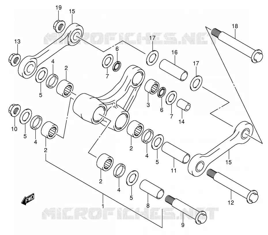 SHOCK ABSORBER LINKAGE Suzuki MOTO 400 DR-Z 2003  DR-Z400SK3(E3/E28)