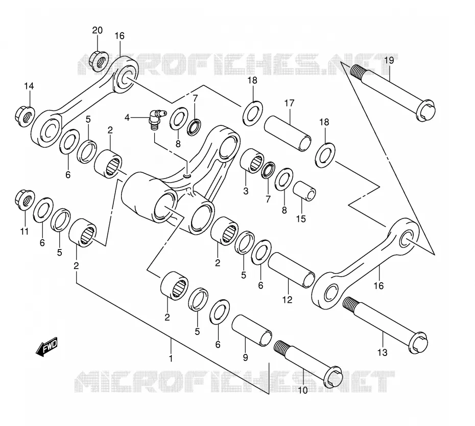 SHOCK ABSORBER LINKAGE Suzuki MOTO 400 DR-Z 2006  DR-Z400EK6(E1)