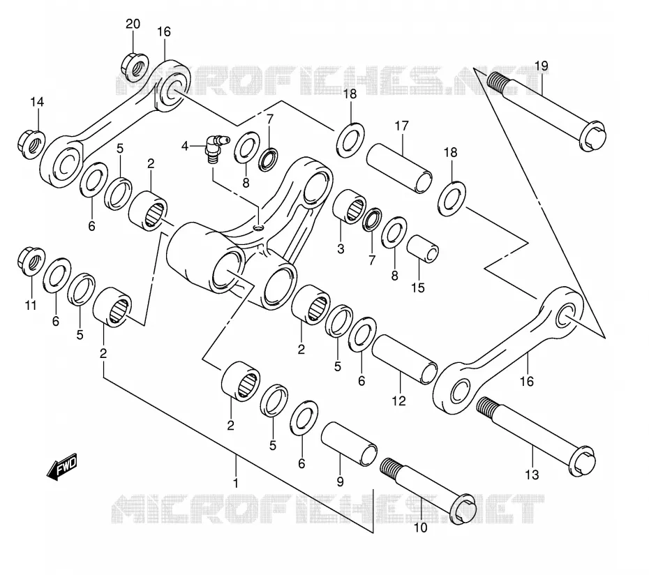 SHOCK ABSORBER LINKAGE Suzuki MOTO 400 DR-Z 2006  DR-Z400EK6(E3/E28)