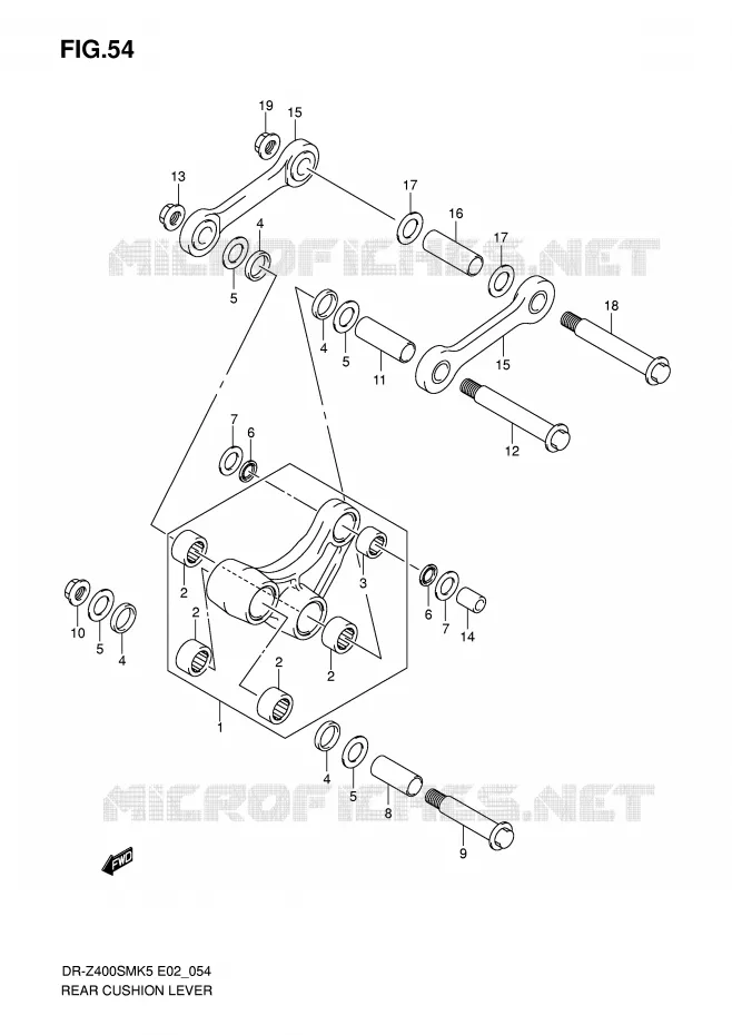 SHOCK ABSORBER LINKAGE Suzuki MOTO 400 DR-Z 2007  DR-Z400SMK7(E2)