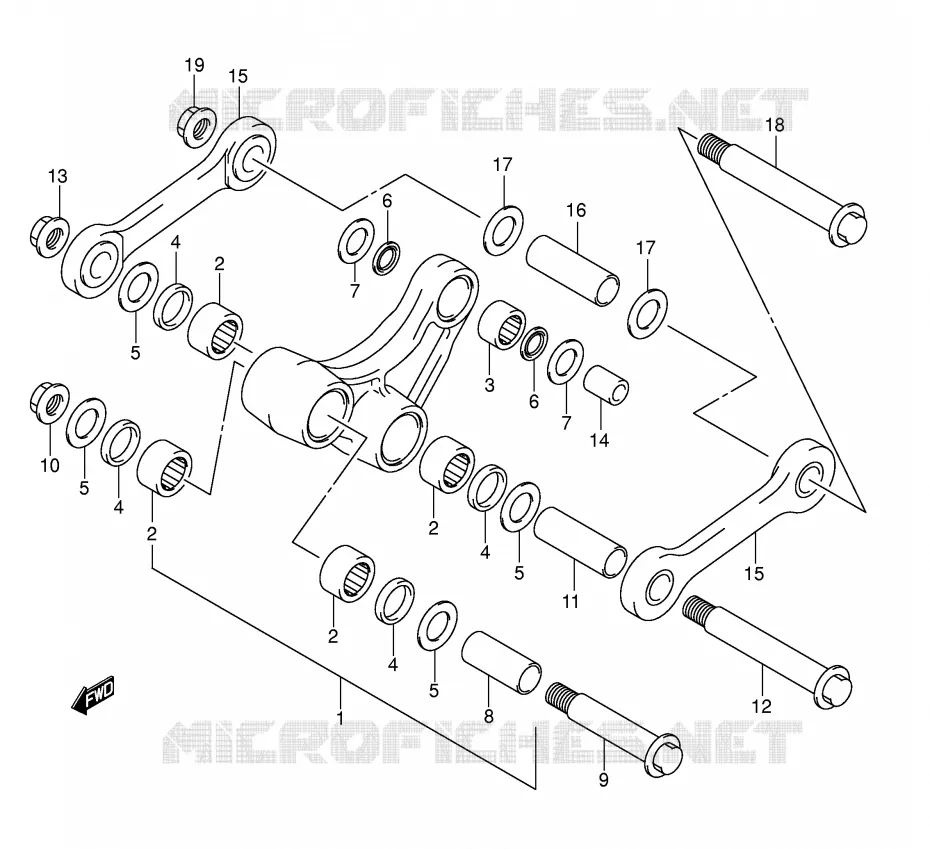 SHOCK ABSORBER LINKAGE Suzuki MOTO 400 DR-Z 2009  DR-Z400SK9(E2)