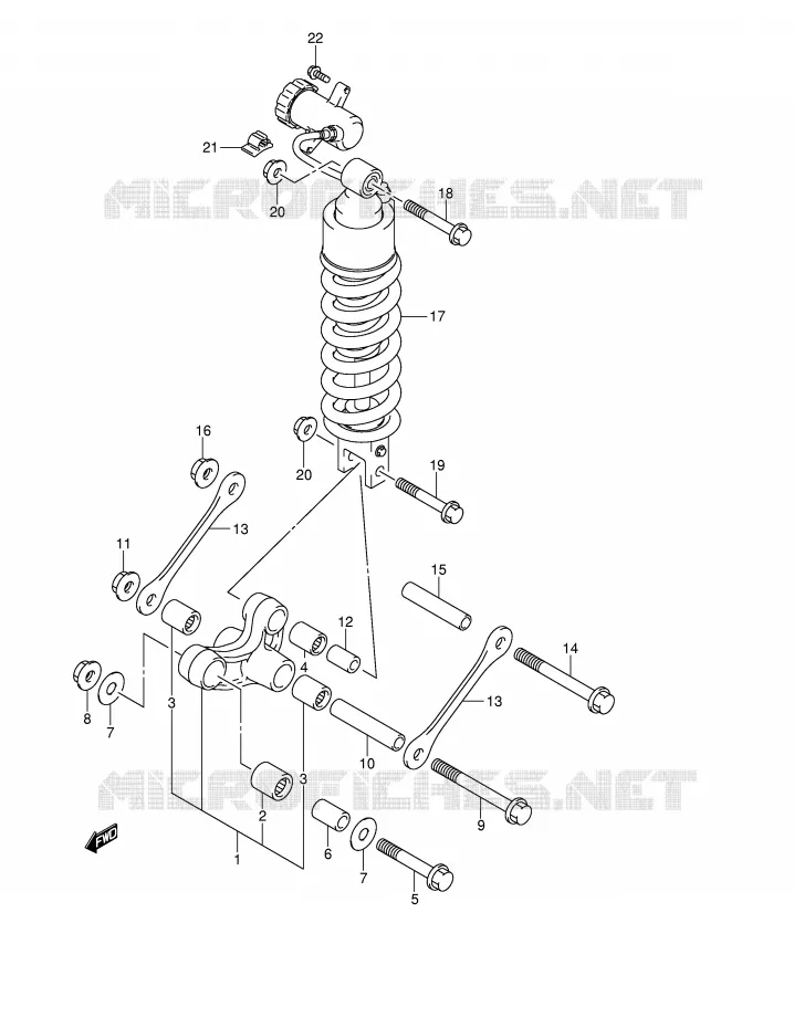 SHOCK ABSORBER LINKAGE Suzuki MOTO 650 V-STROM 2006  DL650K6(E2)