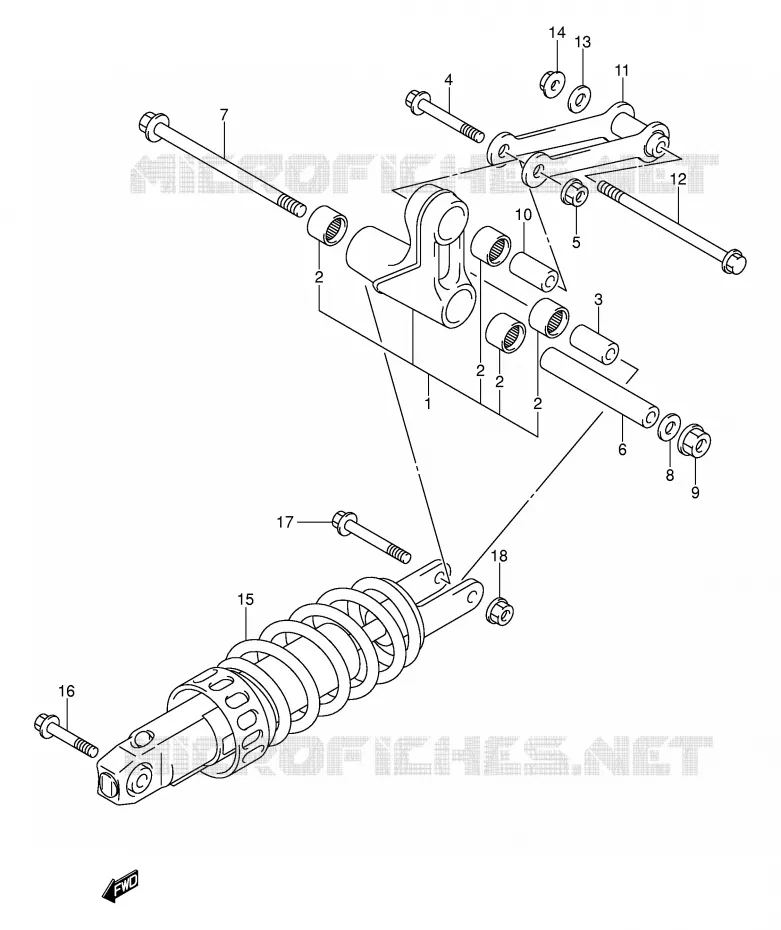 SHOCK ABSORBER LINKAGE Suzuki SCOOTER 250 BURGMAN 2006  AN250K6(E2)